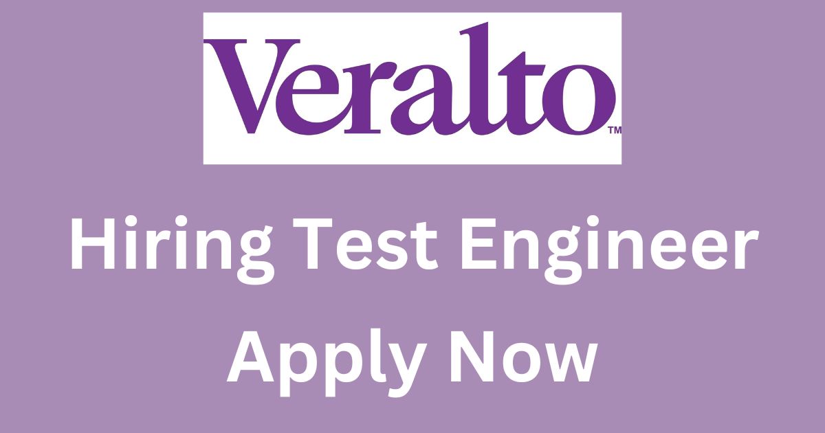 Veralto Hiring Test Engineer