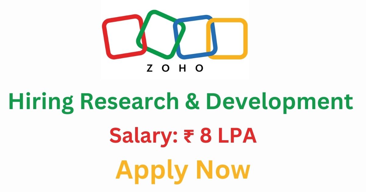 Zoho Hiring Research & Development