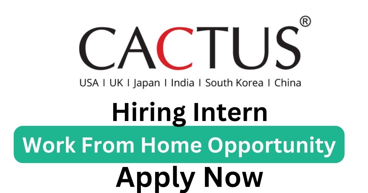 Cactus Hiring Intern For Work From Home