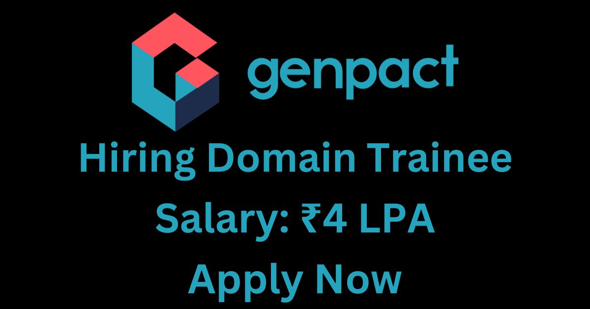 Genpact Recruitment For Domain Trainee