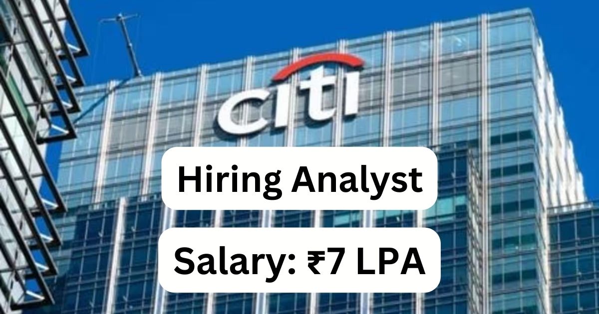 Citi Group Recruitment For Ops Sup Analyst