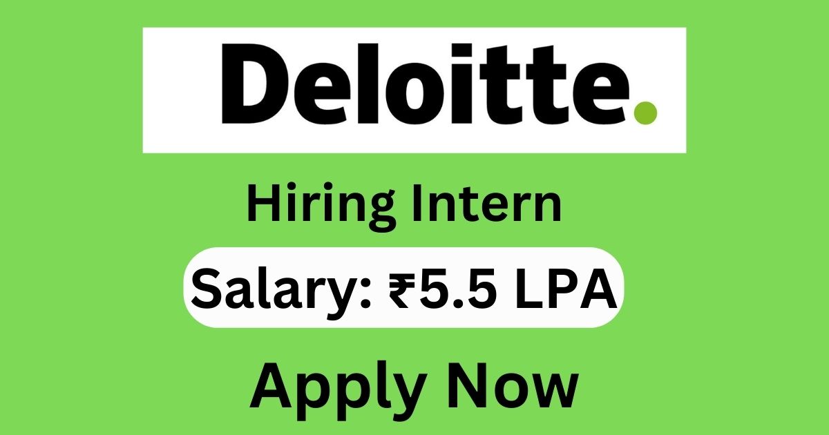 Deloitte Recruitment For Intern