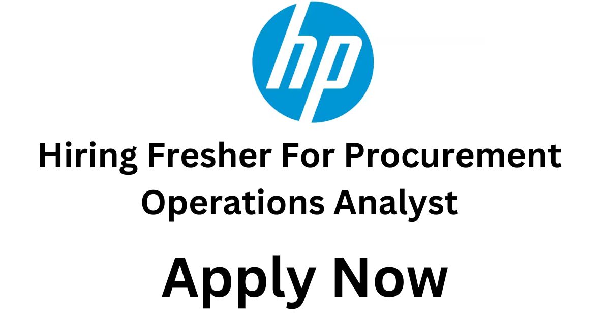 HP Hiring Fresher For Procurement Operations Analyst