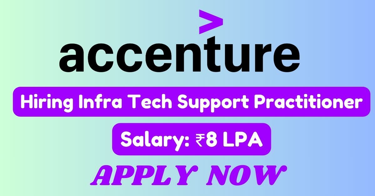 Accenture Recruitment For Infra Tech Support Practitioner