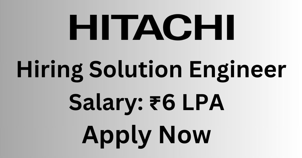 Hitachi Hiring Solution Engineer
