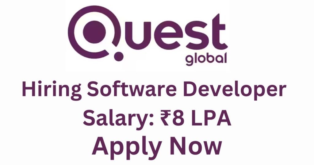 Quest Global Software Developer Job | Apply Now