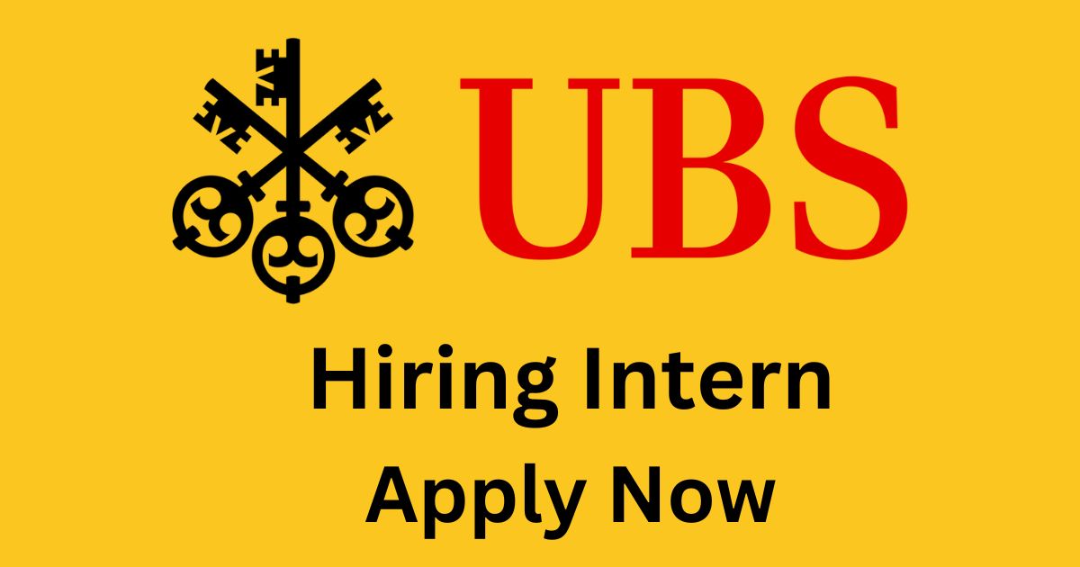 UBS Internship Opportunity 2024