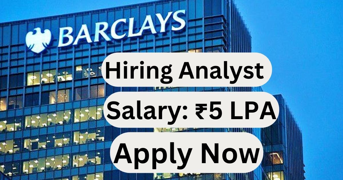 Barclays Analyst Recruitment